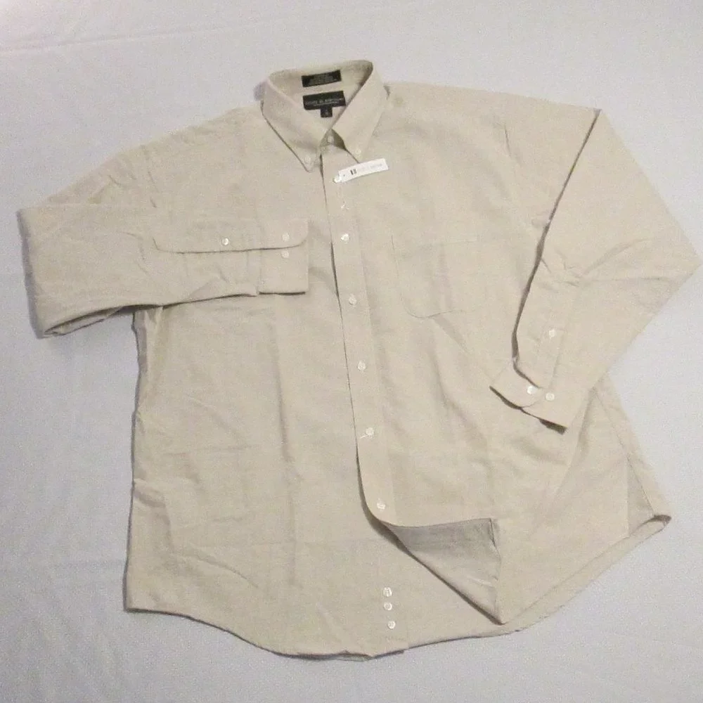 🎈 #SOLD# CROFT & BARROW MEN’S TAN/BEIGE DRESS SHIRT – 17/36 NEW 🎈 - Picture 1 of 15